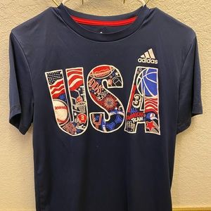 Adidas USA boys shirt size L 14/16